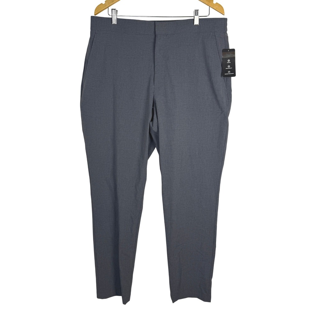 Alfani Alfatech Mens Ebony Grey Stretch Dress Pants 38W 32L 100185392MN NEW